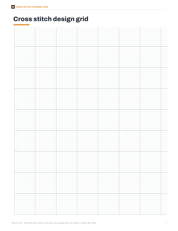 Preview of Printable Cross Stitch Design Grid